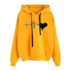 Hoodie Damen Baumwolle Sweatshirt Einfarbig Kawaii Kapuzenpullover Pusteblume Drucken Kapuzenjacke Übergroße Freizeit Streetwear Party Jacke Löwenzahn Pullover Oberteile Herbst Winter von Awrvia