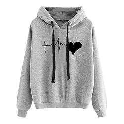 Hoodie Damen Baumwolle Sweatshirt Einfarbig Kawaii Kapuzenpullover Pusteblume Drucken Kapuzenjacke Übergroße Freizeit Streetwear Party Jacke Löwenzahn Pullover Oberteile Herbst Winter von Awrvia