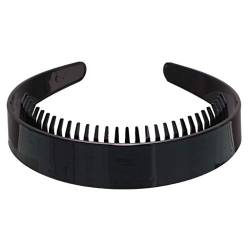 Einfarbiges Stirnband, auffälliges Haarband, Zahnhaarband, schwarz, unsichtbar, rutschfest, für DIY-Haarreifen, Styling-Stirnbänder für Frauen von Awydky