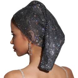 Glitzernder Für Frauen Voller Strasssteine Turban Stirnband Für Nachtclub Abschlussball Kopfwickel Blingbling Nachtclub Schmuck Kopftuch von Awydky