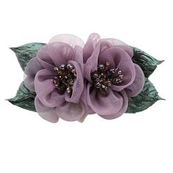 Haarspange für Damen, luxuriös, Tüll, Blume, Frühling, Haarspangen, Mädchen, lässiger Kopfschmuck, Haarschmuck, Organza-Blume, Haarspange von Awydky