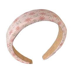 Knoten-Stirnband, plissiert, rosa Stirnband für Damen, geknotet, gepolstert, breites Stirnband, Rosen-Stirnband, plissiertes Stirnband von Awydky