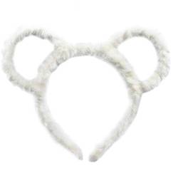 Koreanische Frauen Winter Dicke Plüsch Stirnband Nette Runde Maus Bär Ohren Haar Hoop Candy Farbe Make Up Metall Bandana Geschenke Haar Clips Klaue Kleine von Awydky