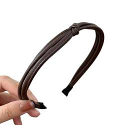 Koreanisches geknotetes Stirnband für Mädchen, elegantes PU-Leder-Stirnband, Haarstyling, lässiges Haarband, Haarschmuck, einfaches Stirnband von Awydky