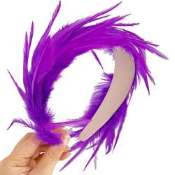 Tea Party Fascinator Feder Stirnband Französisch Haar Hoop Für Frauen Vintage Kopfschmuck Elegante RolePlay Stirnband Party Kopfschmuck von Awydky