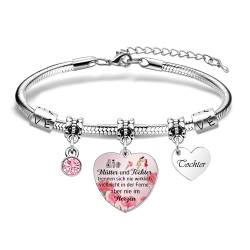 Frauen-Armband Bestes Geschenk für Mutter und Tochter Armband Geschenk für Mutter und Tochter für Weihnachten Geburtstag Thanksgivingtag und Graduierung (rosa Tochter) von Awyuan