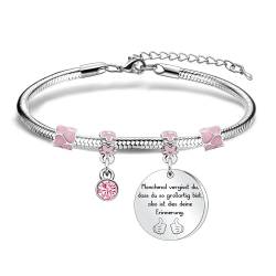 Inspirierende Geschenke Armband für Frauen und Mädchen Armband Geschenk für Tochter Mutter Tante Nichte für Weihnachten Geburtstag Muttertag Thanksgivingtag und Graduierung (rosa Kristall) von Awyuan