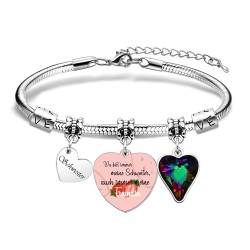 Mädchen Armband Schwester Armband mit schönen Kristall-Armband für Schwestern große Schwester kleine Schwester Zwillingsschwestern für Weihnachten Geschenk Geburtstagsgeschenk Abschluss Geschenk von Awyuan