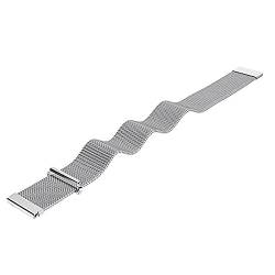 AxBALL 14mm 16mm 18mm 20mm 22mm 24mm Nasenbreite Edelstahl Metallband Mesh Armband Magnetische Lock Ersatzband Smart Watch Armbands for Männer Frauen (Color : Silver, Size : 20mm) von AxBALL