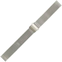 AxBALL 16mm 18mm 20mm 22mm Uhrenarmband Edelstahl gewebte Uhrenarmband Quick Release Universal Armband (Color : Silver, Size : 16mm) von AxBALL