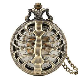 AxBALL Retro Tasche WatchBronze Hohle Quarz-Halskette hängende Taktgeber-Strickjacke-Ketten-Mann-Geschenk von AxBALL