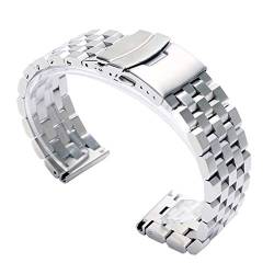 AxBALL Silber 24 mm Edelstahl Uhrenarmbänder Strap Armband for Männer Frauen Uhren Ersatz von AxBALL