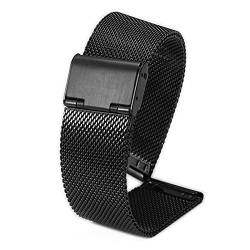 AxBALL Universal Armband 12/14/16/18/20mm 22mm 24mm Handgelenkband Edelstahlband Ersatzarmband for Smart Watch (Color : Black, Size : 10mm) von AxBALL