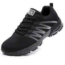 Axcone Damen Herren Sneaker Laufschuhe Air Sportschuhe Kletterschuhe Turnschuhe Running Fitness Sneaker Outdoors Straßenlaufschuhe Sports 8995 BK 45EU von Axcone