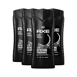 AXE 3-in-1 Duschgel & Shampoo Black XL – Bodywash und Shampoo für Körper, Gesicht und Haar - 4 Stück von Axe