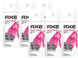 AXE Deo Anarchy for Her 6x 150ml, Deospray Bodyspray ohne Aluminiumsalze, Damen Frauen Women Deodorant, Frauendeo bekämpft geruchsbildende Bakterien und bindet unangenehme Gerüche (6 Produkte) von Axe