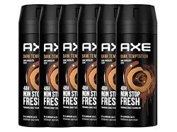 AXE Deo Spray Dark Temptation 6x 150ml Deospray Deodorant Bodyspray Herren Men Männerdeo ohne Aluminiumsalze (6er Set) von Axe