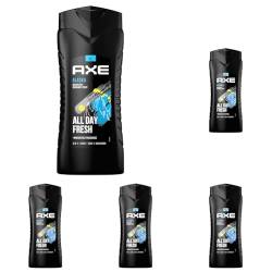 Axe 3-in-1 Duschgel & Shampoo Alaska XL Männer Duschgel für langanhaltende Frische nach der Dusche dermatologisch getestet 400 ml (Packung mit 5) von Axe