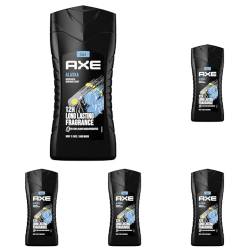 Axe 3-in-1 Duschgel & Shampoo Alaska für langanhaltende Frische und Duft dermatologisch getestet 250 ml 1 Stück, Minze,Frisch (Packung mit 5) von Axe