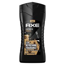 Axe 3-in-1 Duschgel & Shampoo Leather & Cookies Männer Duschgel für langanhaltende Frische dermatologisch getestet 250 ml von Axe