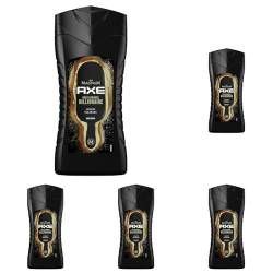 Axe 3-in-1 Duschgel & Shampoo Magnum Gold Caramel Billionaire für Körper, Gesicht und Haar verleiht einen spektakulären Duft unter der Dusche 250 ml (Packung mit 5) von Axe