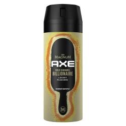 Axe Bodyspray Magnum Gold Caramel Billionaire Limited Edition Deo ohne Aluminiumsalze bekämpft geruchsbildende Bakterien und unangenehme Gerüche 150 ml von Axe