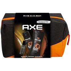 Axe Kulturbeutel für Herren, Dark Temptation BodySpray Deodorant 150 ml + Aftershave 100 ml + Duschgel 250 ml von Axe