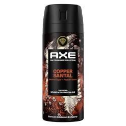 Axe Premium Bodyspray Copper Santal Deo ohne Aluminiumsalze für 72H Frische 150 ml von Axe