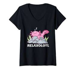 Damen Relaxolotl T-Shirt mit V-Ausschnitt von Axolotl Shirts