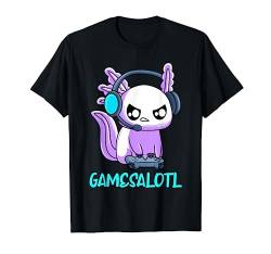 Gamesalotl Gamer Axolotl Gaming Headset Axolotl T-Shirt von Axolotl Shirts