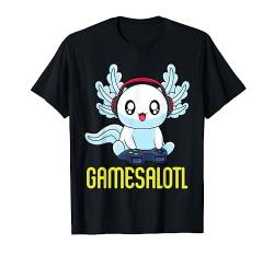 Gamesalotl Gamesolotl Gamer Gaming Axolotl Playsalotl T-Shirt von Axolotl Shirts
