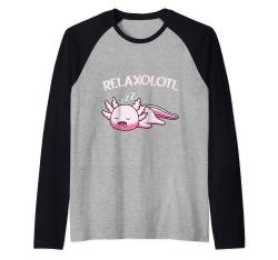 Schlafshirt Langschläfer Axolotl Relaxolotl Raglan von Axolotl Shirts