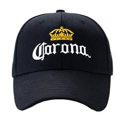Corona Mütze Logo Stickerei für Damen und Herren schwarz, schwarz, MEDIUM von Axowr