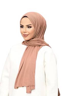 Ayenza Moda ¨ Jersey Hijab Head-Wrap Turban Soft Touch Stretchy Durable Türkish Made Quality, rose gold, One size von Ayenza Moda