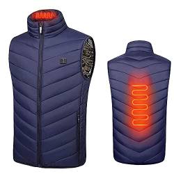 Ayhuang Wärmejacke Unisex Elektrische Daunen Heizweste Männer und Frauen USB Lade Warme Beheizte Weste Winterjacke Herren Damen Elektrowärmer Kleidung Outdoor Skifahren Heizjacke von Ayhuang