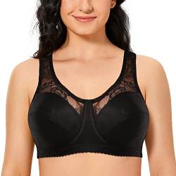 Ayigedu Damen Vollfigur Minimizer BHs Bügellos Übergröße Komfort nicht wattiert BH, Schwarz , 95E von Ayigedu