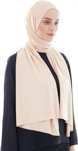 Ayisah Hijab Kopftuch Damen Muslimisch - Jersey Hijab 180x70cm - Moderne islamische Jersey Kopftücher für Damen - Türkische Premium Qualität - Bone Gray von Ayisah
