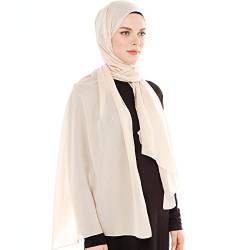 Ayisah Selda - Hijab Kopftuch Damen muslimisch - Chiffon Hijab 180x70cm - Moderne islamische Chiffon Kopftücher für Damen - Türkische Premium Qualität - Damen Tuch Schal - Nude von Ayisah