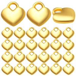 Aylifu 100 Stück Antik Golden Herzförmige Anhänger Charms Mini Legierung Pfirsich Herz Liebe Baumeln Charme Schmuckzubehör für DIY Halskette Armband Ohrringe Bastelbedarf Geschenk von Aylifu