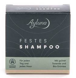 Ayluna Festes Shampoo für jeden Tag, wascht und pflegt einfach & ph-hautneutral wie ein herkömmliches Shampoo, wird dein Haar sanft von Schmutz befreit & die Haarwäsche zum wohltuenden Ritual, 1x 60g von Ayluna
