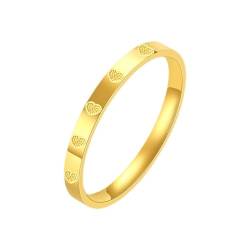 Ayoiow 18K Gold Ring Damen Herz Verlobungsringe Frauen von Ayoiow