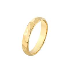 Ayoiow 18K Gold Ringe für Frauen Einfache Runde Verlobungsringe für Damen von Ayoiow