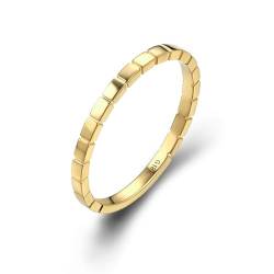 Ayoiow 18K Gold Ringe für Frauen Rund Verlobungsringe Damen von Ayoiow