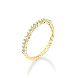 Ayoiow 18K Ring Damen Eingelegt Mit Moissanite Ring Frauen Hochzeit von Ayoiow