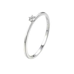 Ayoiow Damen Ring 18 Runder Ring Mit Weißer Runder Form Diamant Hochzeit Ringe von Ayoiow