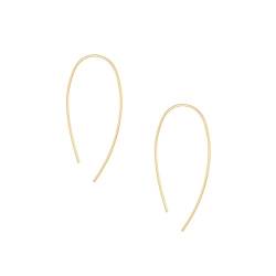 Ayoiow Ohrringe 925 Silber Damen Einfacher Bogen Gold Tropfen Ohrringe Vintage von Ayoiow