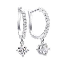 Ayoiow Ohrringe Weißgold 14Karat Hoop Ohrringe Mit 0.5Ct Created Diamond Silber Creolen Damen Set von Ayoiow