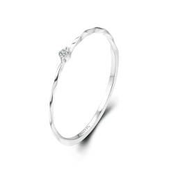 Ayoiow Ring 18 Karat Fein Rund Mit Diamant Ring Frauen Hochzeit von Ayoiow