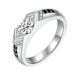 Ayoiow Ring Damen 925 Silber Klassisch Verlobungsringe für Damen von Ayoiow