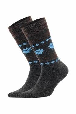 2 Paar Alpaka Socken Damen und Herren Socken, Warm & Hypoallergen Frottee-Socken - Wintersocken (DE/NL/SE/PL, Numerisch, 39, 42, Regular, Regular, Grau and Anthrazitgrau (model 3097)) von Aytuğ Çorap